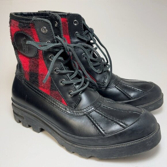 Polo Ralph Lauren Womens 7 Udel Rubber Winter Duck Boots - Picture 1 of 14